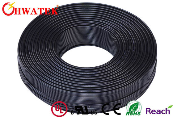 PVC BK 3.45X7.4MM επίπεδο καλώδιο κορδελλών UL 2464 3Fx18AWG UNSHLD (41/0.16T)